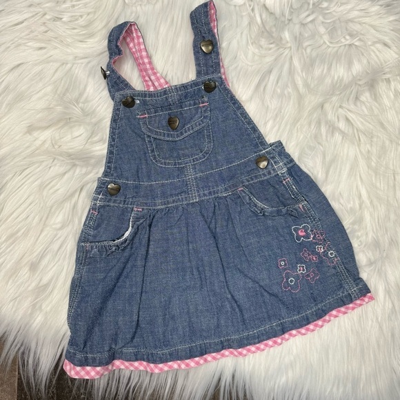 Carhartt Denim and Pink Gingham Overall size 6 month - Picture 9 of 9
